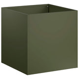 Vidaxl plantenbak 2 st olijfgroen 35 x 35 x 35 cm koudgewalst staal
