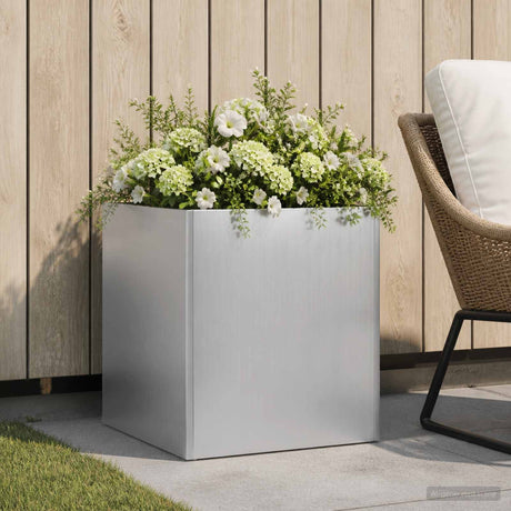 Vidaxl plantenbak zilver 35 x 35 x 35 cm gegalvaniseerd staal