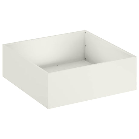 Vidaxl plantenbak 2 st wit 40 x 40 x 20 cm koudgewalst staal