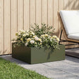 Vidaxl plantenbak olijfgroen 40 x 40 x 20 cm koudgewalst staal