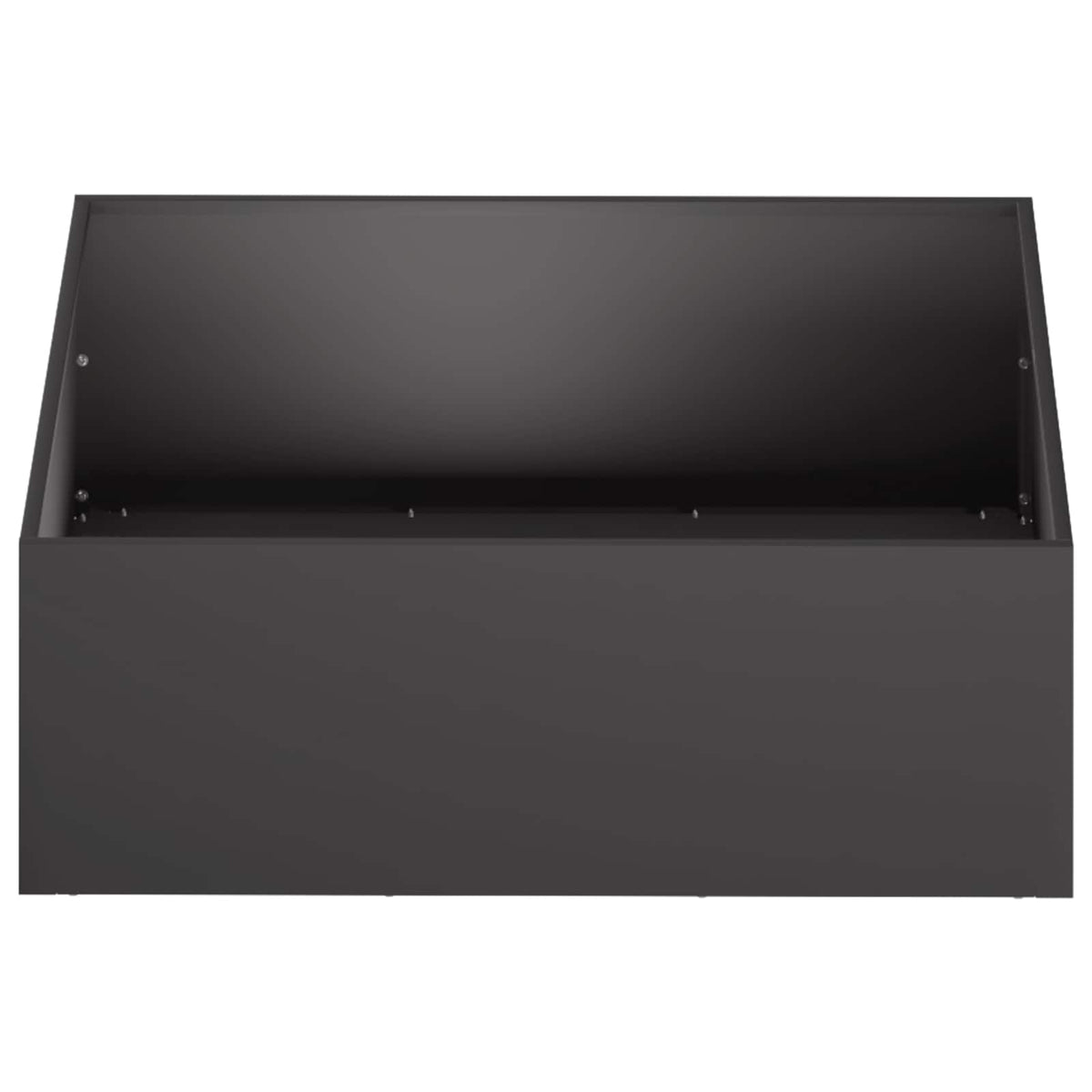 Vidaxl plantenbak zwart 60 x 60 x 20 cm koudgewalst staal