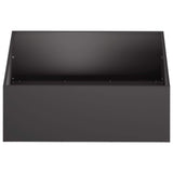 Vidaxl plantenbak zwart 60 x 60 x 20 cm koudgewalst staal