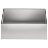 Vidaxl plantenbak zilver 60 x 60 x 20 cm roestvrij staal