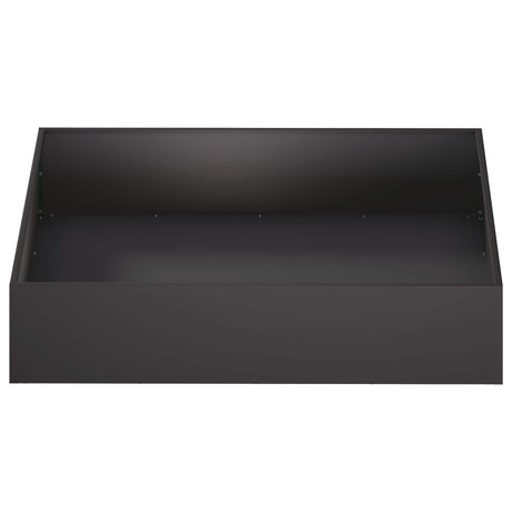 Vidaxl plantenbak zwart 80 x 80 x 20 cm koudgewalst staal