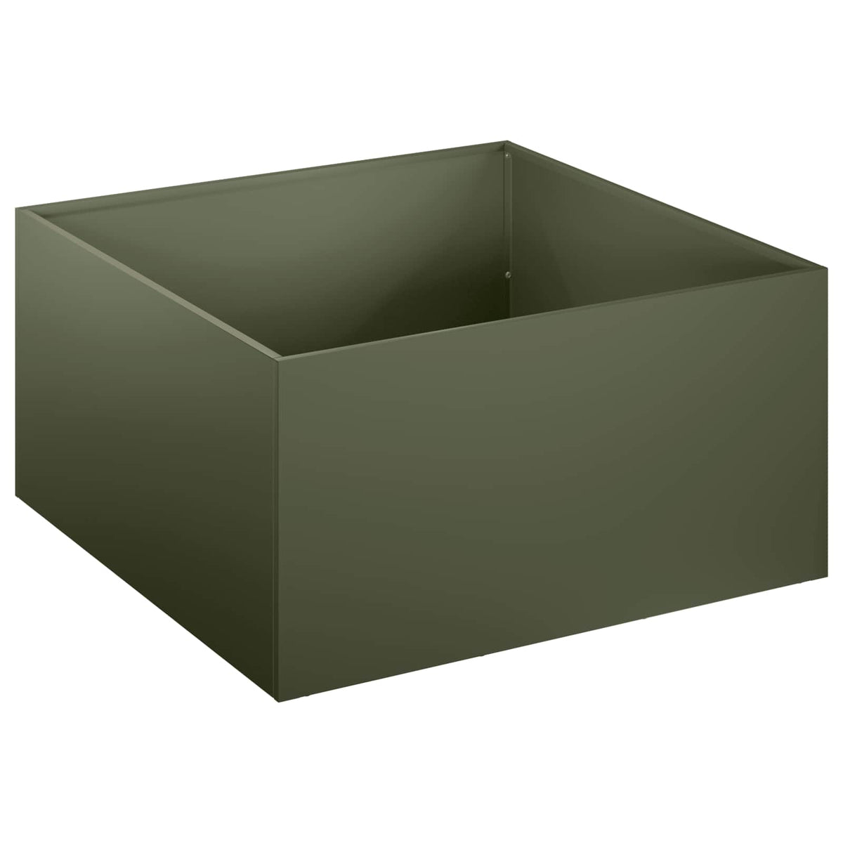 Vidaxl plantenbak olijfgroen 40 x 40 x 30 cm koudgewalst staal