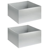 Vidaxl plantenbak 2 st zilver 40 x 40 x 30 cm gegalvaniseerd staal