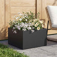 Vidaxl plantenbak zwart 60 x 60 x 30 cm koudgewalst staal