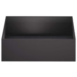 Vidaxl plantenbak zwart 100 x 100 x 30 cm koudgewalst staal