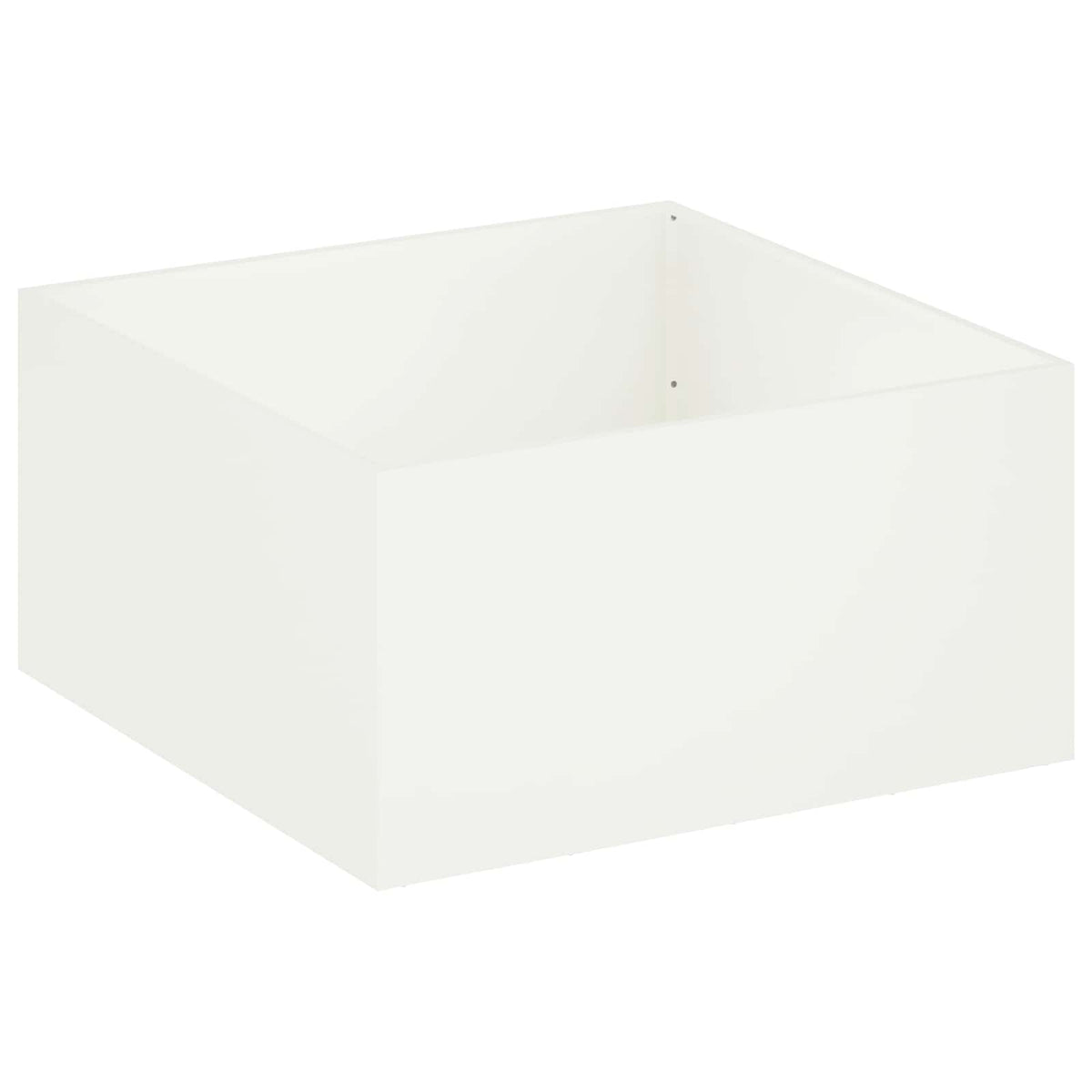 Vidaxl plantenbak 2 st wit 60 x 60 x 40 cm koudgewalst staal