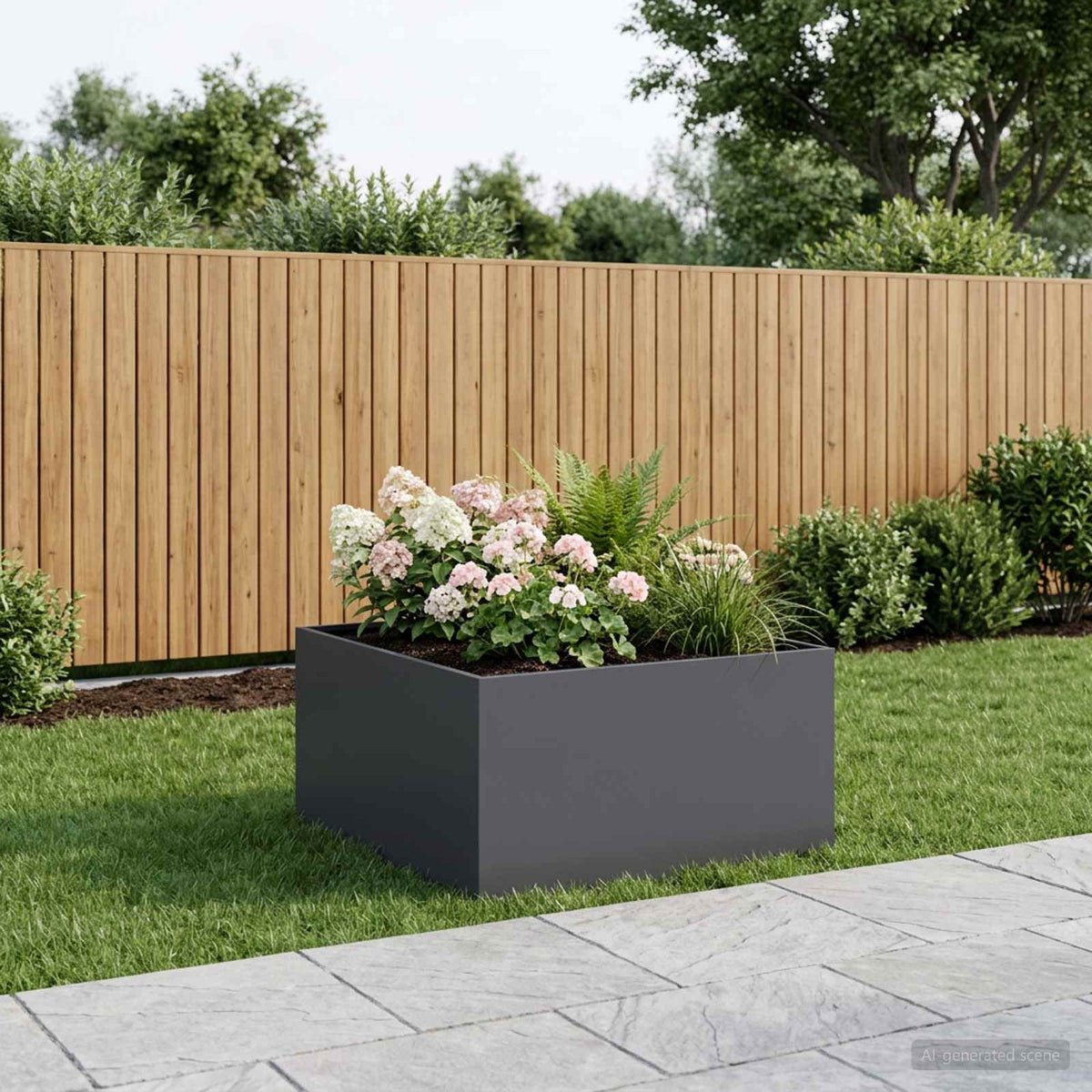 Vidaxl plantenbak antraciet 60 x 60 x 40 cm koudgewalst staal