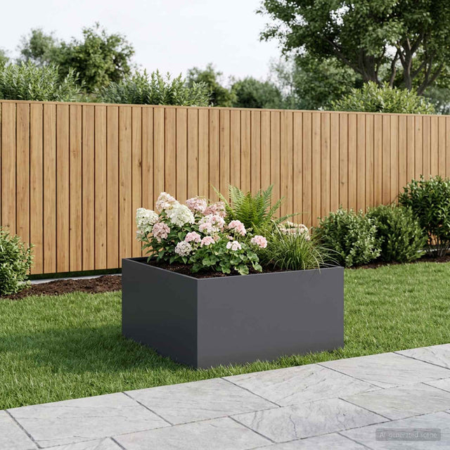 Vidaxl plantenbak antraciet 60 x 60 x 40 cm koudgewalst staal