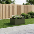 Vidaxl plantenbak olijfgroen 60 x 60 x 40 cm koudgewalst staal