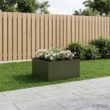 Vidaxl plantenbak olijfgroen 80 x 80 x 40 cm koudgewalst staal