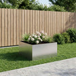 Vidaxl plantenbak zilver 80 x 80 x 40 cm roestvrij staal