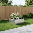 Vidaxl plantenbak zilver 80 x 80 x 40 cm gegalvaniseerd staal