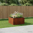 Vidaxl plantenbak roestkleurig 80 x 80 x 40 cm weervast staal