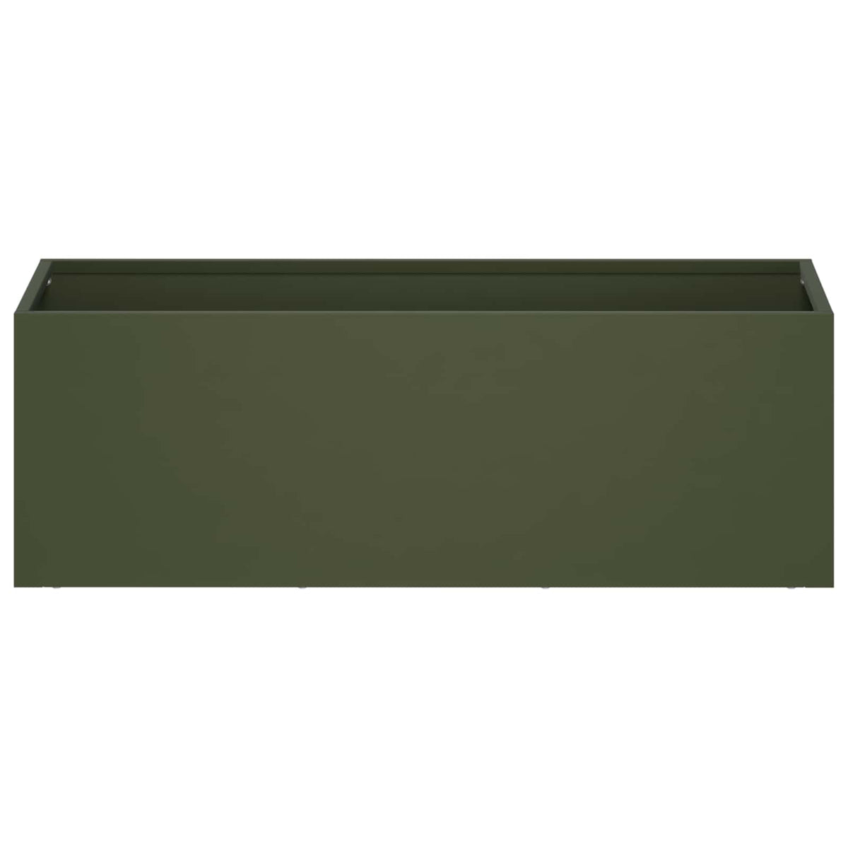 Vidaxl plantenbak olijfgroen 60 x 20 x 20 cm koudgewalst staal