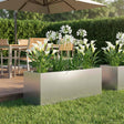Vidaxl plantenbak zilver 60 x 20 x 20 cm gegalvaniseerd staal