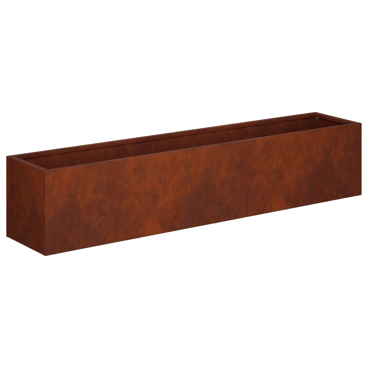 Vidaxl plantenbak 2 st roestkleurig 80 x 20 x 20 cm weervast staal