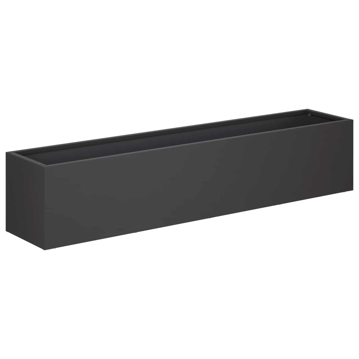 Vidaxl plantenbak 2 st zwart 100 x 20 x 20 cm koudgewalst staal