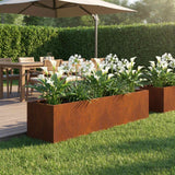Vidaxl plantenbak roestkleurig 100 x 20 x 20 cm weervast staal