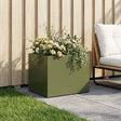 Vidaxl plantenbak olijfgroen 40 x 30 x 30 cm koudgewalst staal