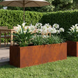 Vidaxl plantenbak roestkleurig 80 x 30 x 30 cm weervast staal