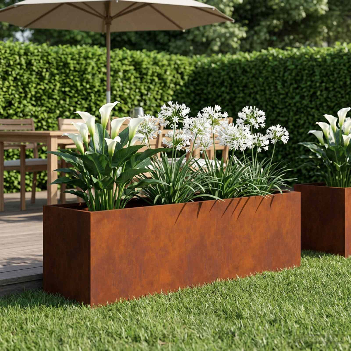Vidaxl plantenbak roestkleurig 80 x 30 x 30 cm weervast staal