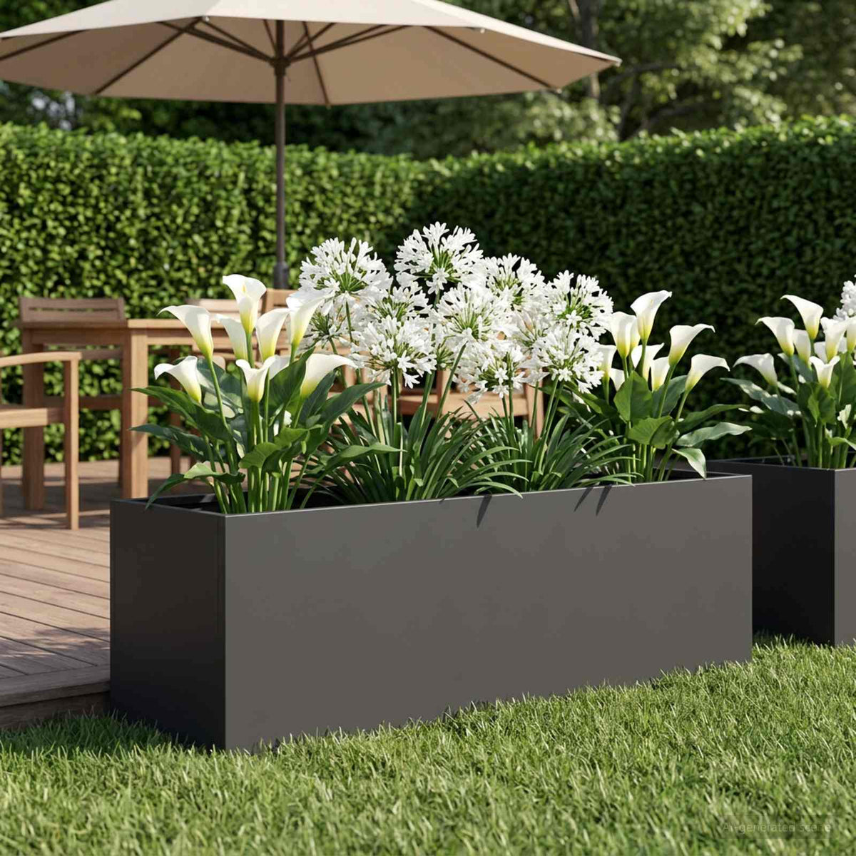 Vidaxl plantenbak zwart 100 x 30 x 30 cm koudgewalst staal
