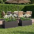 Vidaxl plantenbak 2 st zwart 80 x 40 x 40 cm koudgewalst staal