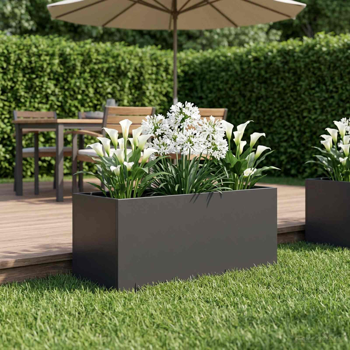 Vidaxl plantenbak zwart 100 x 40 x 40 cm koudgewalst staal