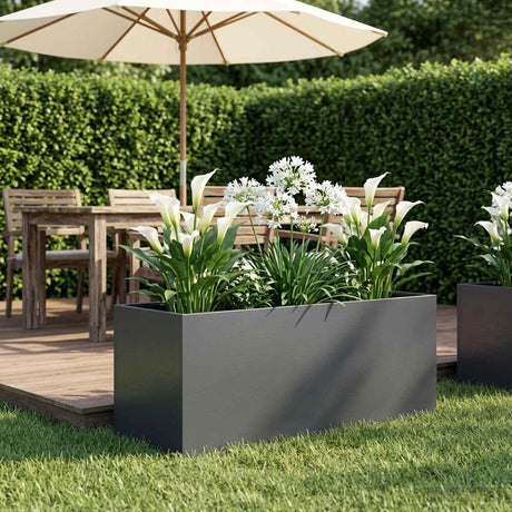 Vidaxl plantenbak antraciet 100 x 40 x 40 cm koudgewalst staal