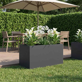 Vidaxl plantenbak antraciet 80 x 50 x 50 cm koudgewalst staal