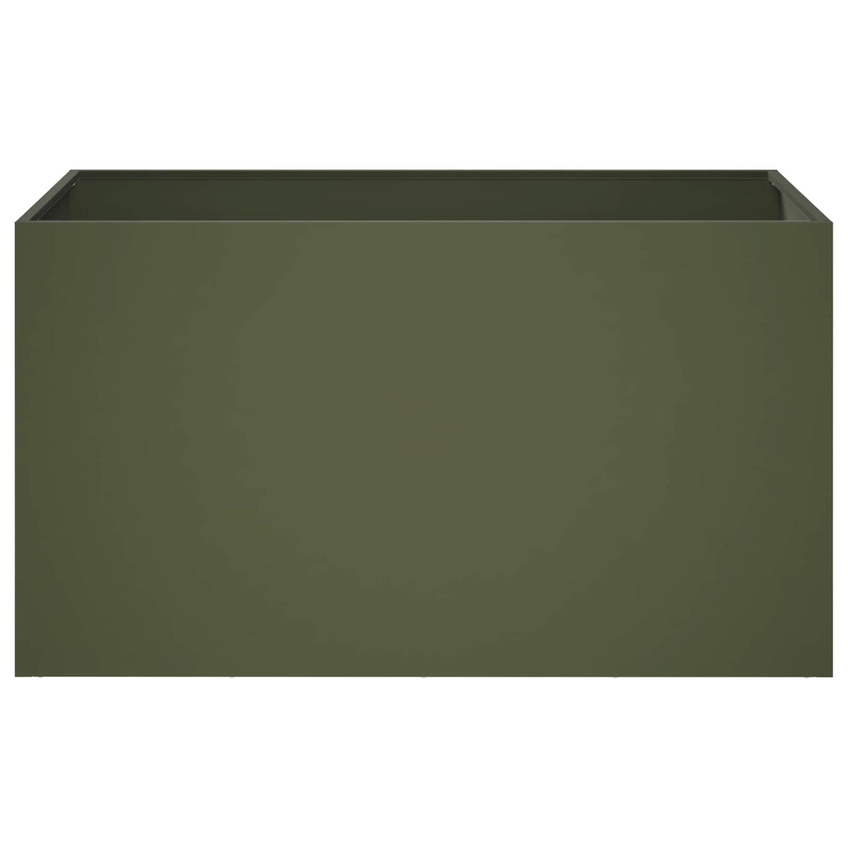 Vidaxl plantenbak olijfgroen 80 x 50 x 50 cm koudgewalst staal