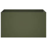 Vidaxl plantenbak olijfgroen 80 x 50 x 50 cm koudgewalst staal