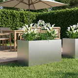 Vidaxl plantenbak zilver 80 x 50 x 50 cm gegalvaniseerd staal