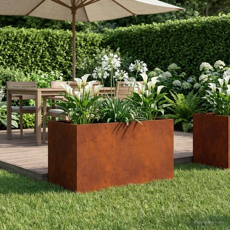 Vidaxl plantenbak roestkleurig 80 x 50 x 50 cm weervast staal