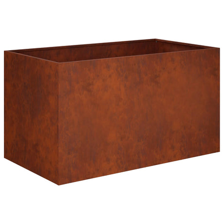 Vidaxl plantenbak 2 st roestkleurig 100 x 50 x 50 cm weervast staal