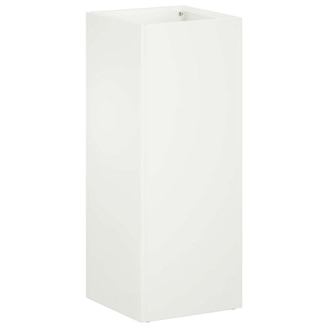 Vidaxl plantenbak 2 st wit 20 x 20 x 40 cm koudgewalst staal