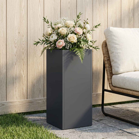 Vidaxl plantenbak antraciet 20 x 20 x 40 cm koudgewalst staal
