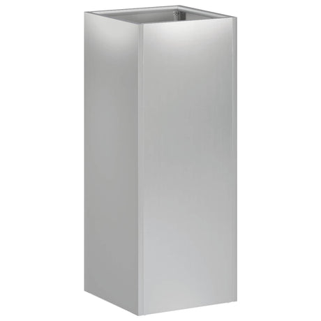 Vidaxl plantenbak 2 st zilver 20 x 20 x 50 cm gegalvaniseerd staal