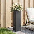 Vidaxl plantenbak zwart 20 x 20 x 75 cm koudgewalst staal