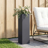 Vidaxl plantenbak antraciet 20 x 20 x 75 cm koudgewalst staal