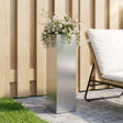 Vidaxl plantenbak zilver 20 x 20 x 75 cm gegalvaniseerd staal