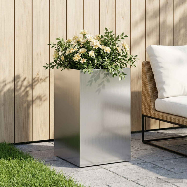 Vidaxl plantenbak zilver 30 x 30 x 40 cm gegalvaniseerd staal