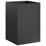 Vidaxl plantenbak 2 st zwart 40 x 40 x 75 cm koudgewalst staal