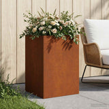 Vidaxl plantenbak roestkleurig 50 x 50 x 75 cm weervast staal
