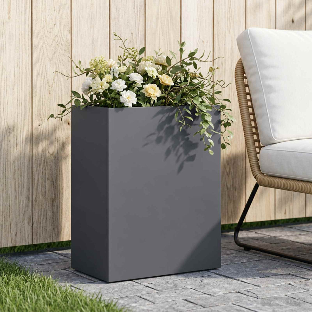 Vidaxl plantenbak antraciet 40 x 20 x 40 cm koudgewalst staal