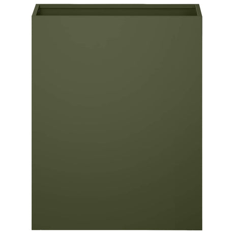 Vidaxl plantenbak olijfgroen 40 x 20 x 40 cm koudgewalst staal