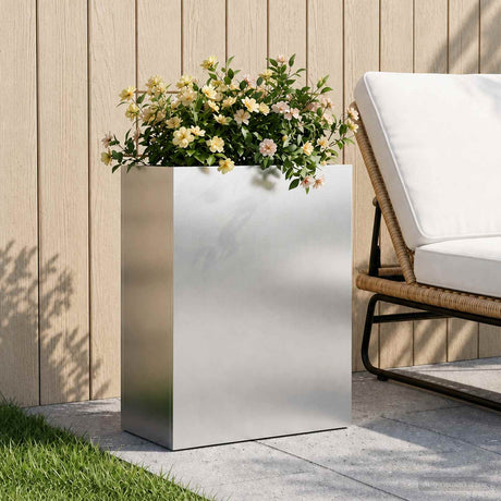 Vidaxl plantenbak zilver 40 x 20 x 40 cm roestvrij staal